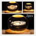 LED Night Light Galaxy Crystal Ball Table Lamp - 3D Planet Moon Lamp for Bedroom Home Decor - Minihomy