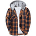 Hooded Plaid Shirt Men's Casual - Minihomy