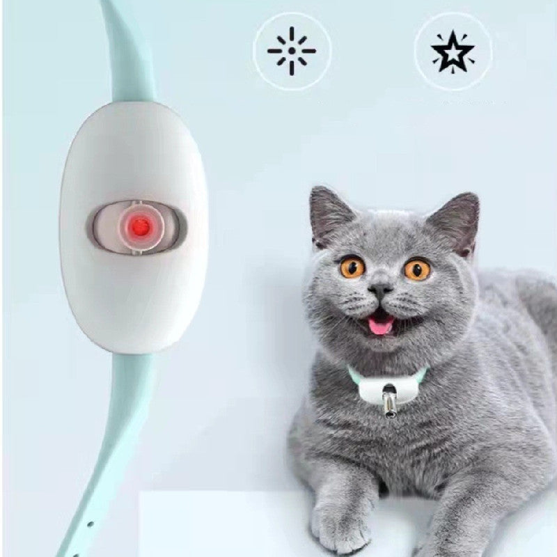 Automatic Cat Toy Smart Laser Teasing Cat Collar Electric USB Charging Kitten Amusing Toys Interactive Training Pet Items - Minihomy