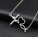 Heartbeat Necklace Women Love Heart Necklaces - Minihomy