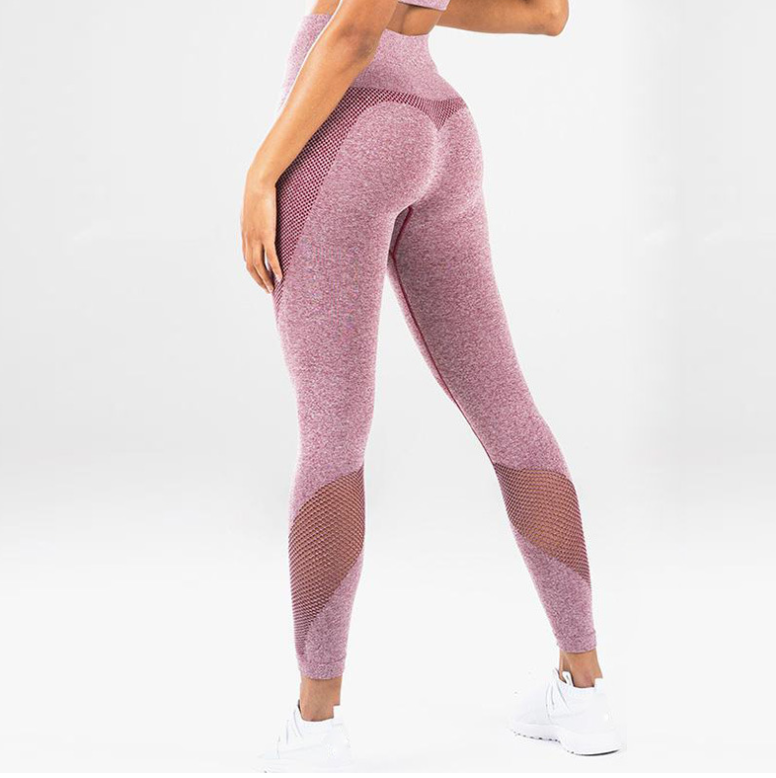 Mesh stitching hip yoga pants sports leggings - Minihomy