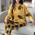 Loose Print Pajamas Women Autumn Winter Pyjama Set Long Sleeves And Trousers Sleepwear - Minihomy