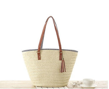 Beach Bag Woven Bag Casual Handbag - Minihomy