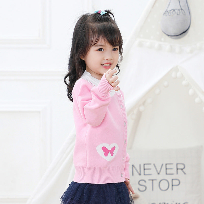 Navy Collar Kids Sweater Jacket: Cozy Comfort for Little Explorers - Minihomy