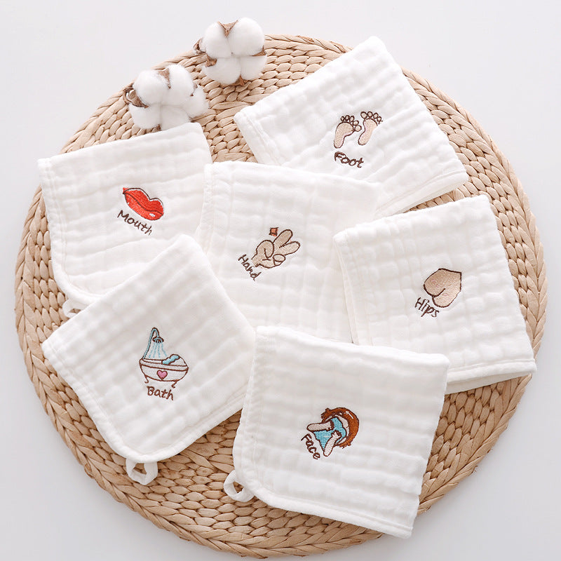 Newborn Face Wash and Bath Print Square Scarf - Minihomy