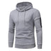 Men Sweatshirt Hoodie With Arm Zipper Long Sleeve Slim Tops - Minihomy