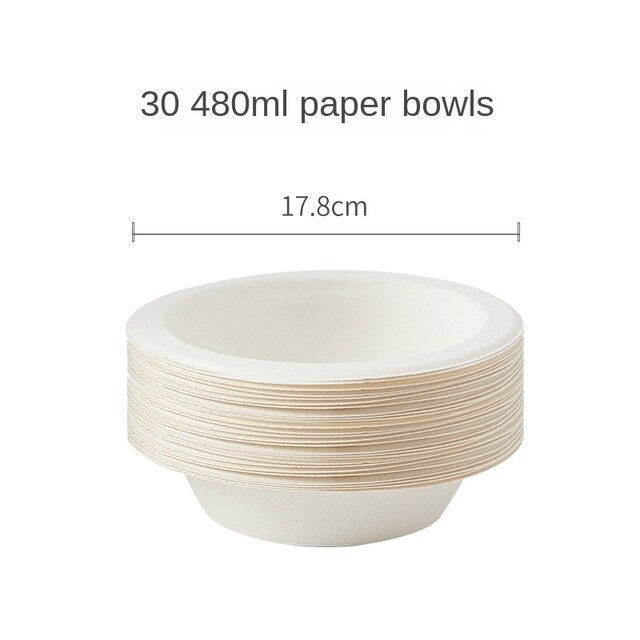 Cat Disposable Food Bowl Replaceable Portable Bowl Dog Feeders Cat Bowls Bowl Holder Eco-friendly Paper Bowl - Minihomy