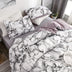 Marble patterned plain duvet cover sheets - Minihomy