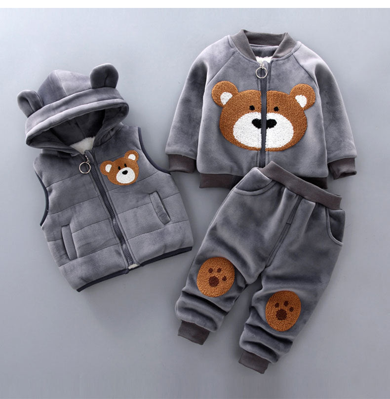 Children's thick three-piece suit - Minihomy