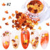 Gradient Maple Leaf Nail Sequins: Add a Touch of Autumn Glam - Minihomy