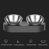 Adjustable Stainless Steel Pet Dog Cat Double Bowls Anti-Slip - Minihomy