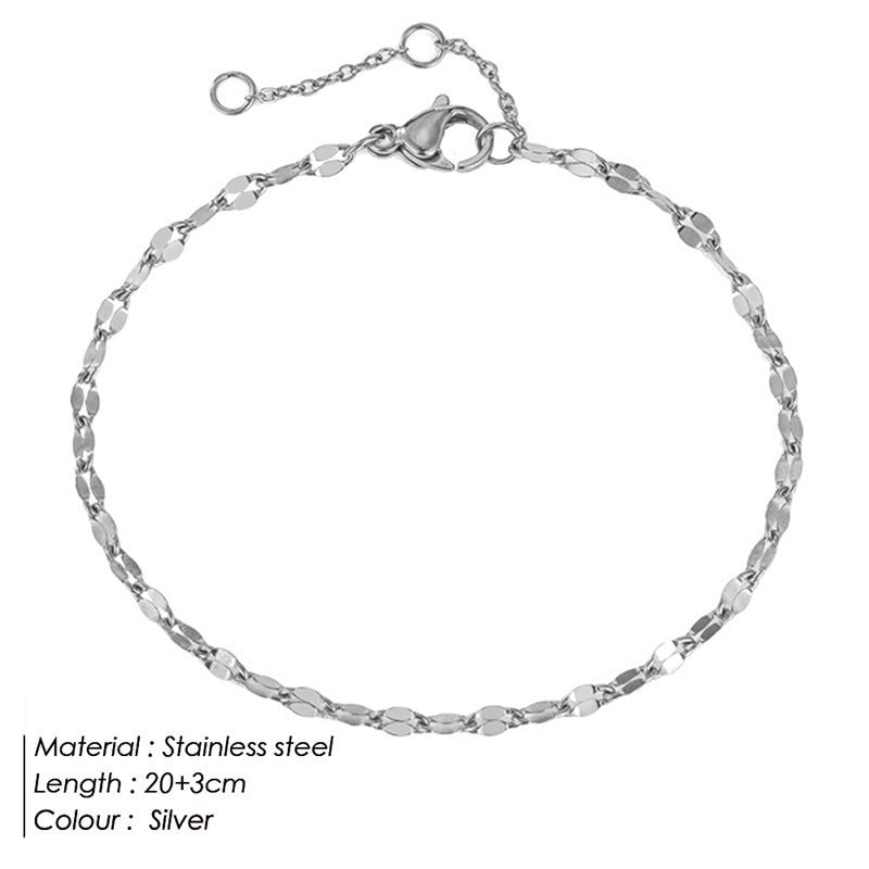 Women's Stainless Steel Anklets - Non-Fading & Durable