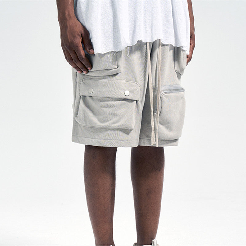 High Street Multi-Pocket Casual Loose Shorts - Minihomy