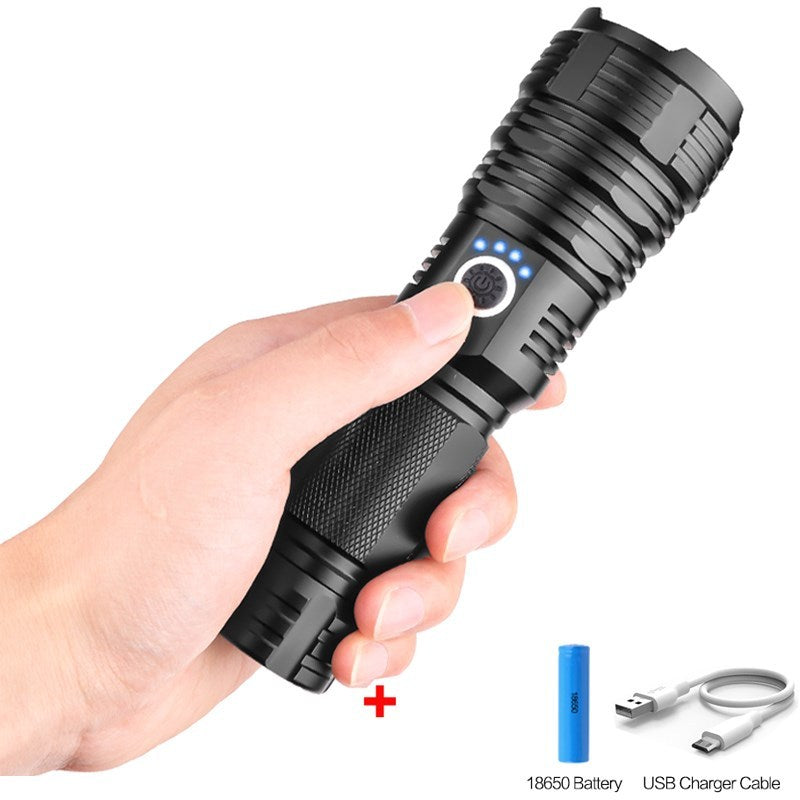 P70 Rechargeable Flashlight with USB Charging for Outdoor Use - Minihomy