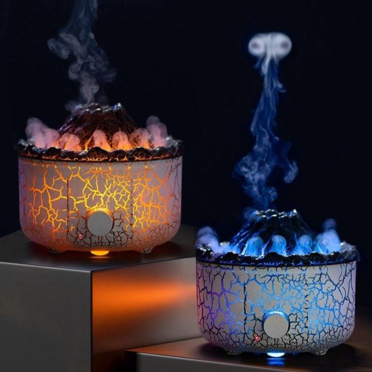 Creative Volcano Humidifier - Aromatherapy Machine with Jellyfish Air Flame Effect - Minihomy