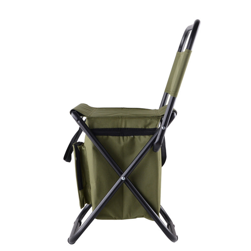 Fishing Chair - Portable Folding Beach Chair with Movable Refrigerator - Minihomy