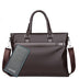 Large Capacity Business Handbag Men's Soft Leather Briefcase - Minihomy