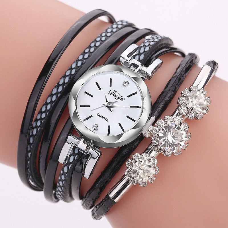 Bracelet watch crystal clock quartz watch - Minihomy