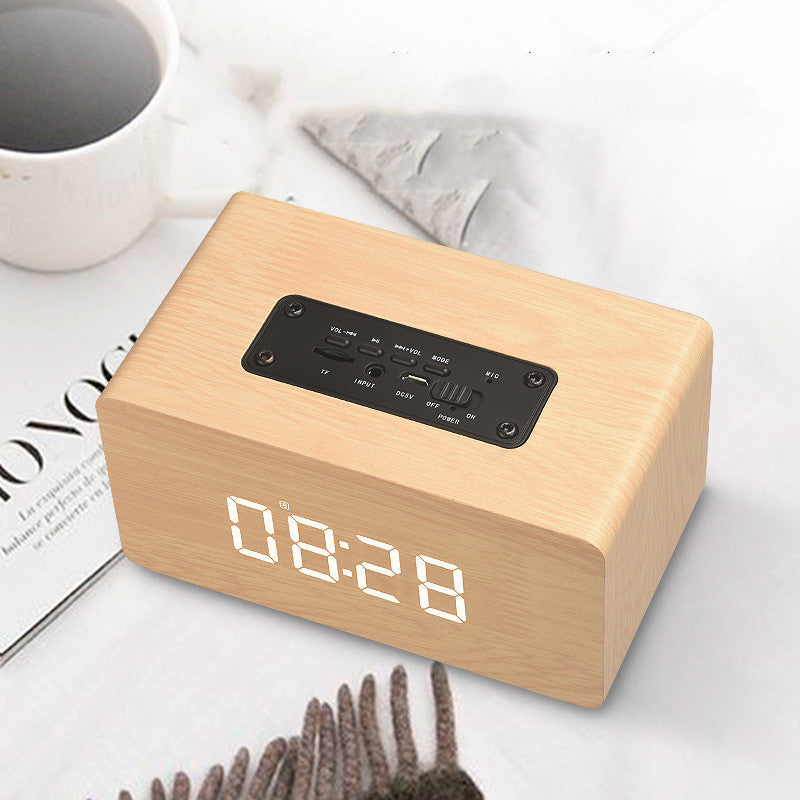 Clock Version Wooden Bluetooth Speaker - Minihomy