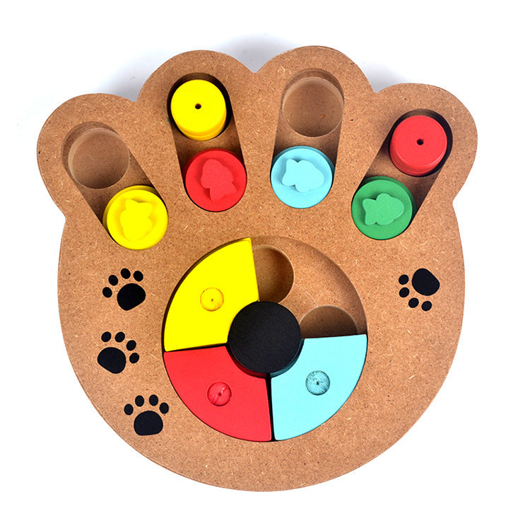 Multifunctional Pet Dog Puzzle Toy Wood Feeder Iq Training Dog Toys - Minihomy