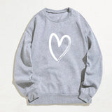 Printed Heart Sweater For Women: Stay Cozy in Style