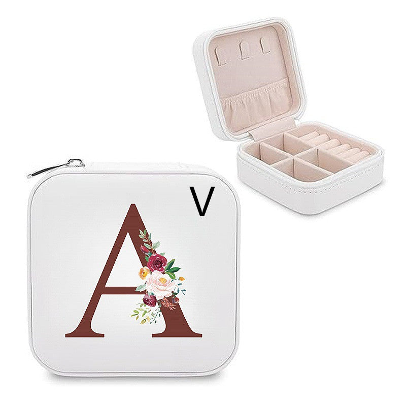 Portable Accessories Jewelry Storage Box 26 Printing - Minihomy