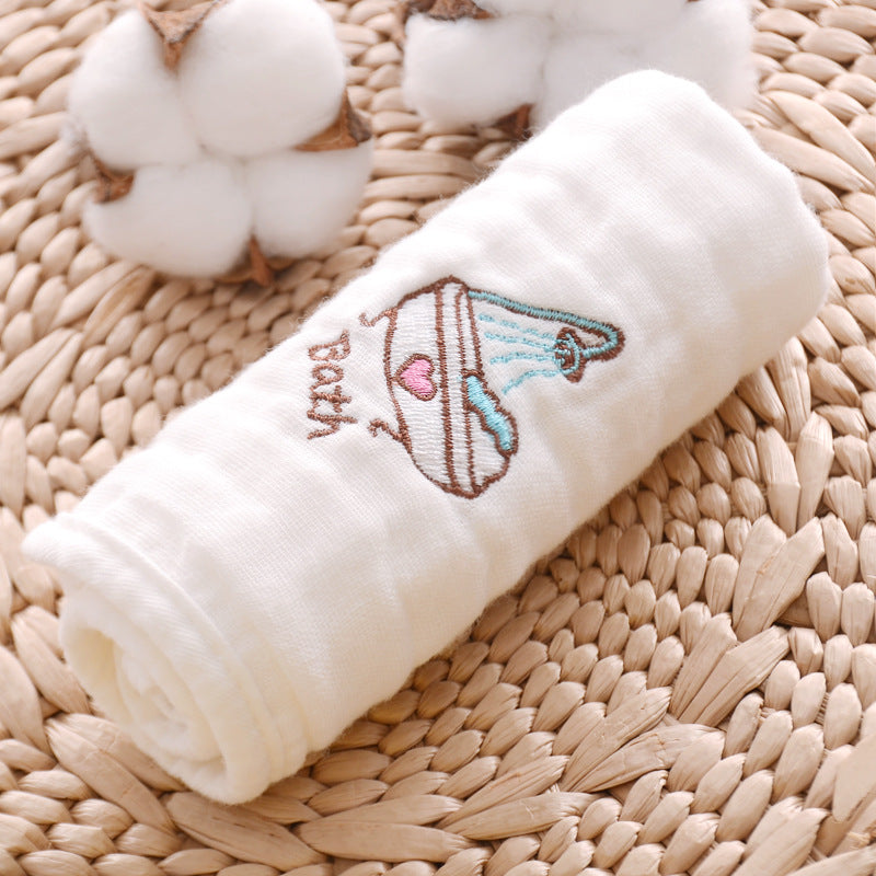 Newborn Face Wash and Bath Print Square Scarf - Minihomy