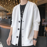 Men's Coat Waffle Collar Cardigan - Minihomy