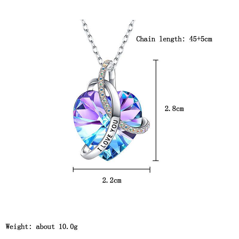 Love Crystal Necklace for Women - Minihomy