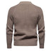 Men's Casual Loose Solid Color Round Neck Sweater - Minihomy