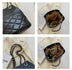 Korean Style Simple Women's Fashion Diamond Texture One-shoulder Bucket Crossbody Bag - Minihomy