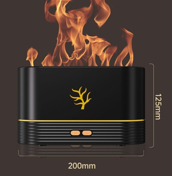 Flame Humidifier USB Smart Timing LED Electric Aroma Diffuser Simulation Fire Night Lamp Home Decor - Minihomy