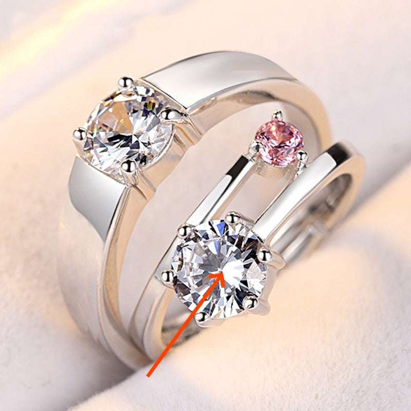 Korean Edition Minimalist Couple Rings - Crown Design - Minihomy