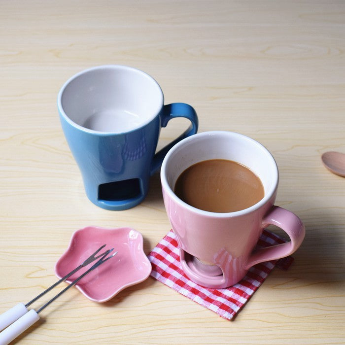 Creative Ceramic Chocolate Cheese Ice Cream Hot Pot Mug - Minihomy