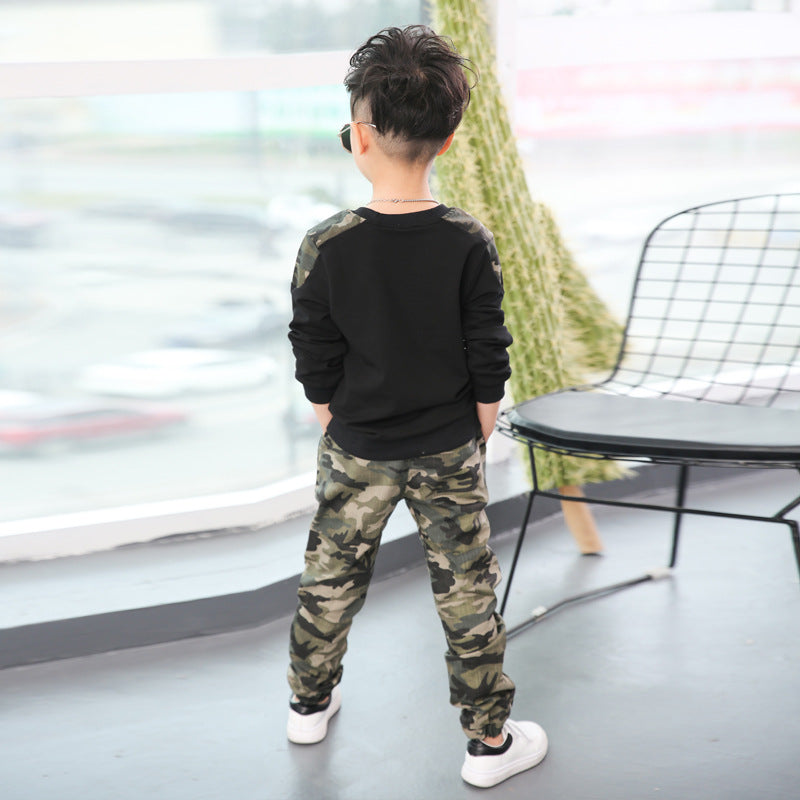 Camouflage long sleeve kids suit - Minihomy