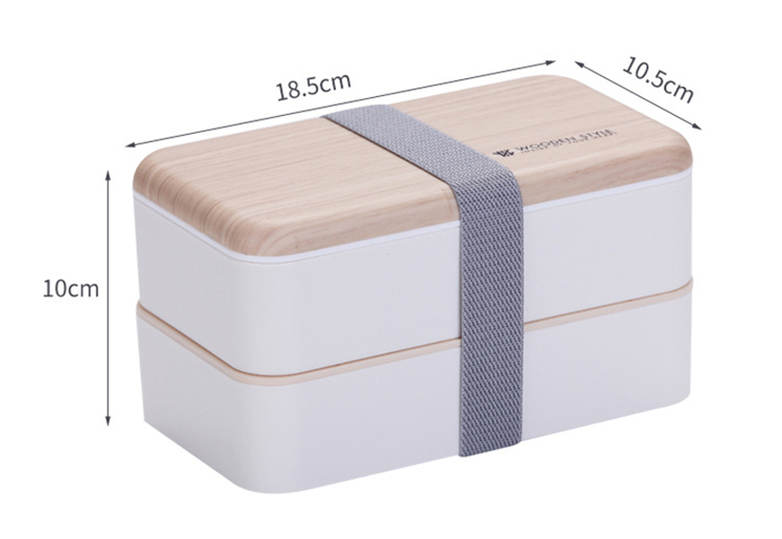 Japanese bento box office worker ins double separated lunch box - Minihomy