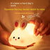 Cute Rabbit LED Night Light - Touch Sensor, Silicone, Christmas Gift for Kids - Minihomy