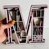 Custom Initial Book Lover Miniature Bookshelf: Personalize Your Literary Haven - Minihomy