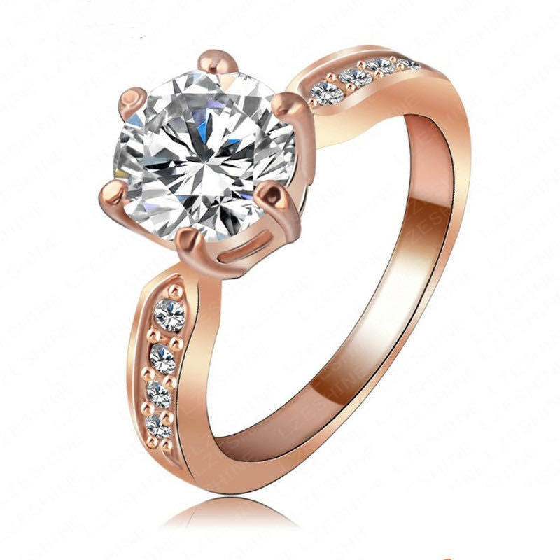 Fashion Personality Six-claw Diamond Ring For Women - Minihomy