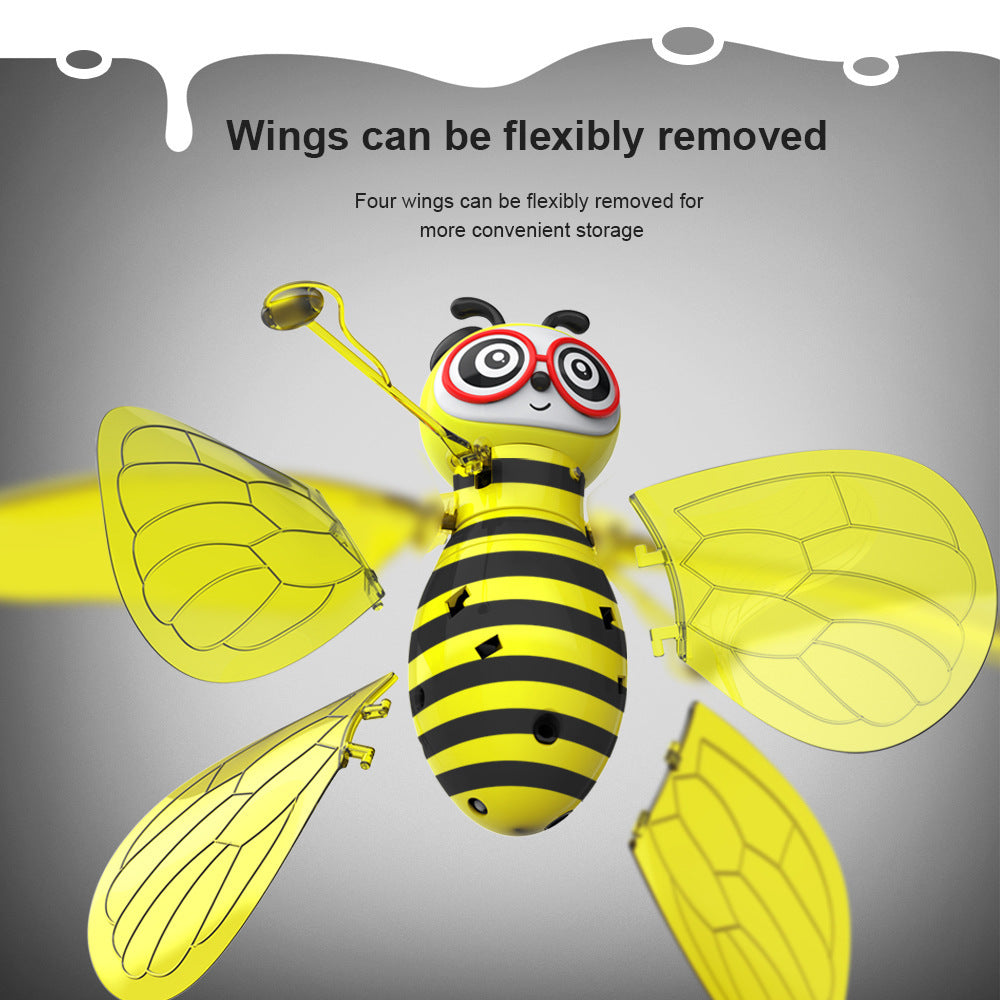 Mini Flying Ball Bee Toy - RC Infrared Induction Drone Helicopter with Gesture Sensing Bee Flying Vehicle - Minihomy