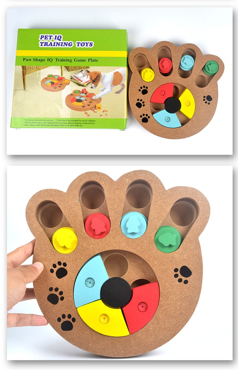 Multifunctional Pet Dog Puzzle Toy Wood Feeder Iq Training Dog Toys - Minihomy