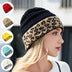 Beanie Women's Warm Leopard Print Knitted Hat Winter - Minihomy