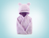 Cotton baby care hooded bath towel - Minihomy