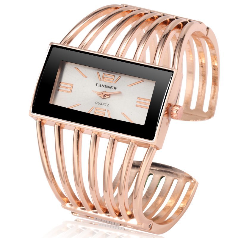 Womens Watch Luxury Fashion Rose Gold Bangle Bracelet Watch Women Dress Clock