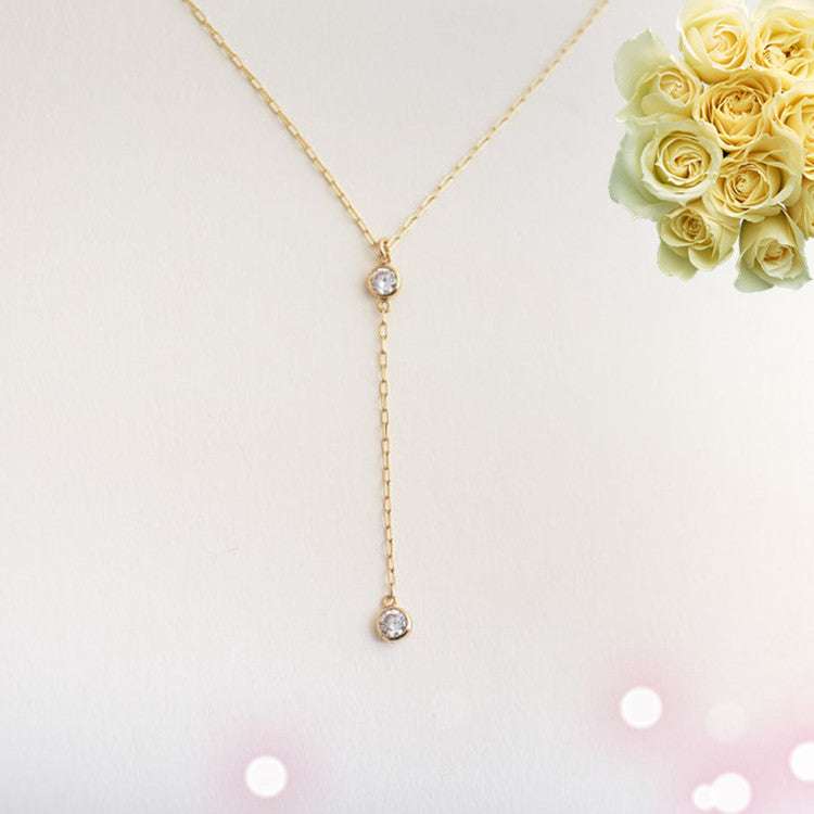 Exquisite diamond metal pendant necklace - Minihomy