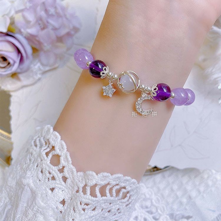 Lavender Opal Bracelet Female Special-interest Design Gray Moonlight - Minihomy