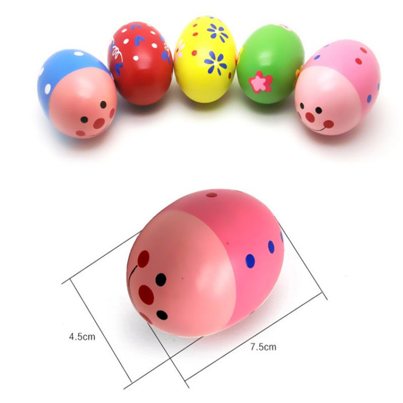 Children's wooden toys Maraca Hand Rattles Kids Musical Party Favor Child Baby - Minihomy