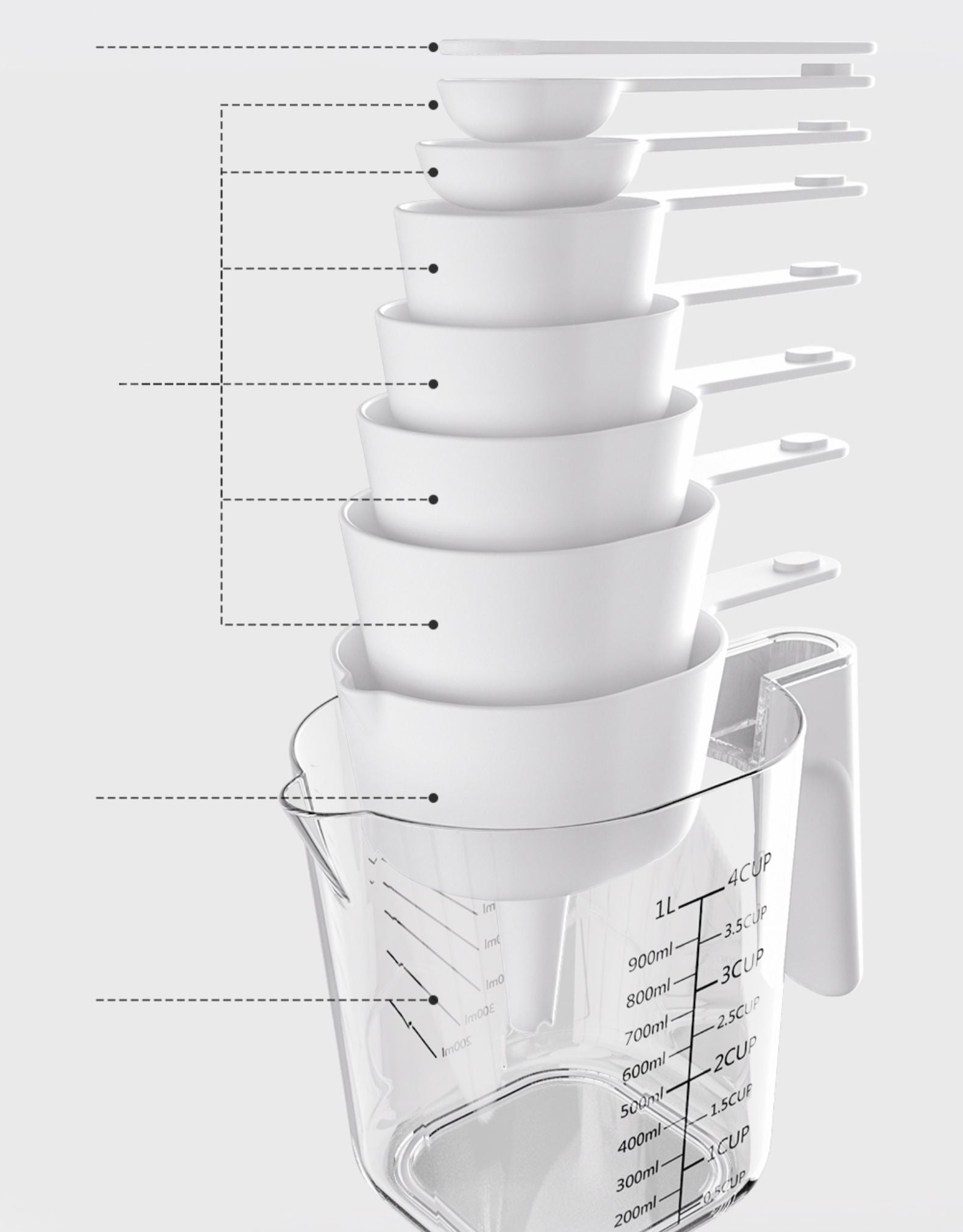 9-piece kitchen household baking tools with scale - Minihomy