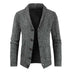 Men's Knitted Cardigan V Neck Loose Thick Sweater Jacket - Minihomy