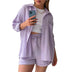 Long Sleeved Shirt Casual Two-piece Set - Minihomy